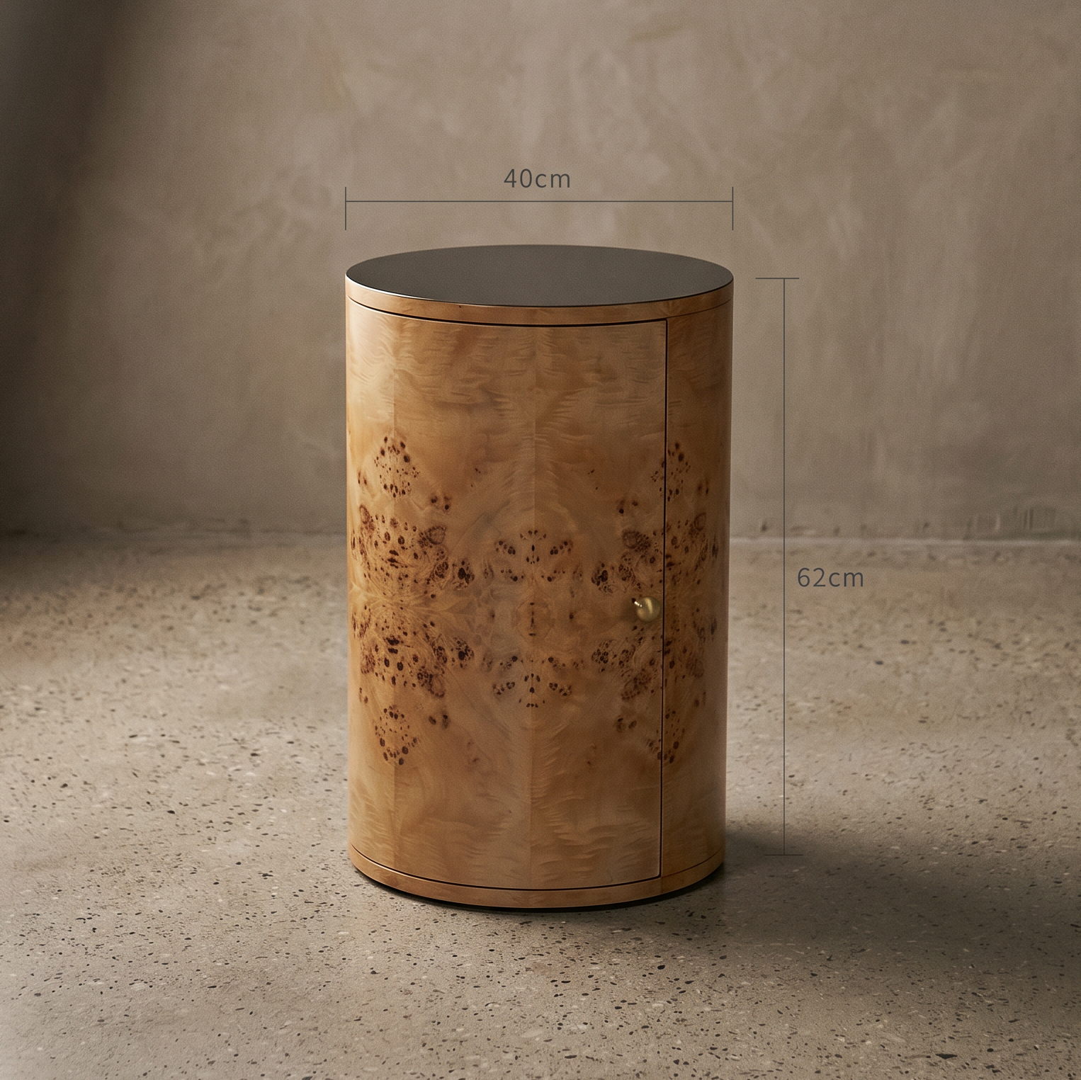 Bora Burl Round Side