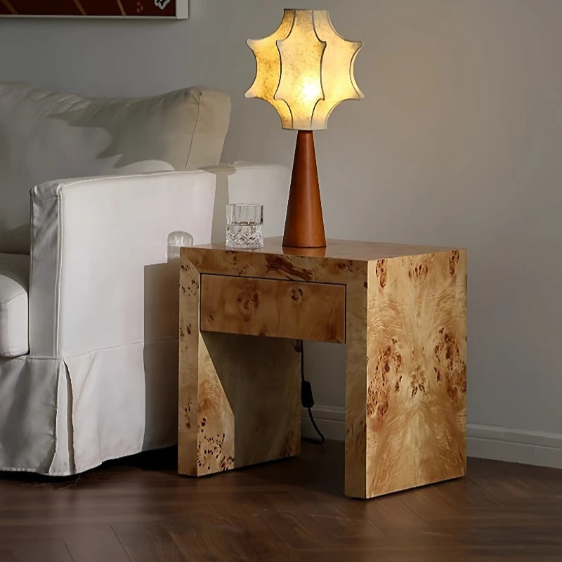 Bora Burl Drawer Side