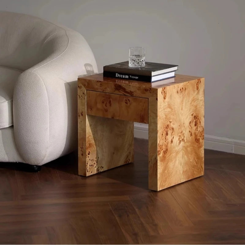 Bora Burl Drawer Side